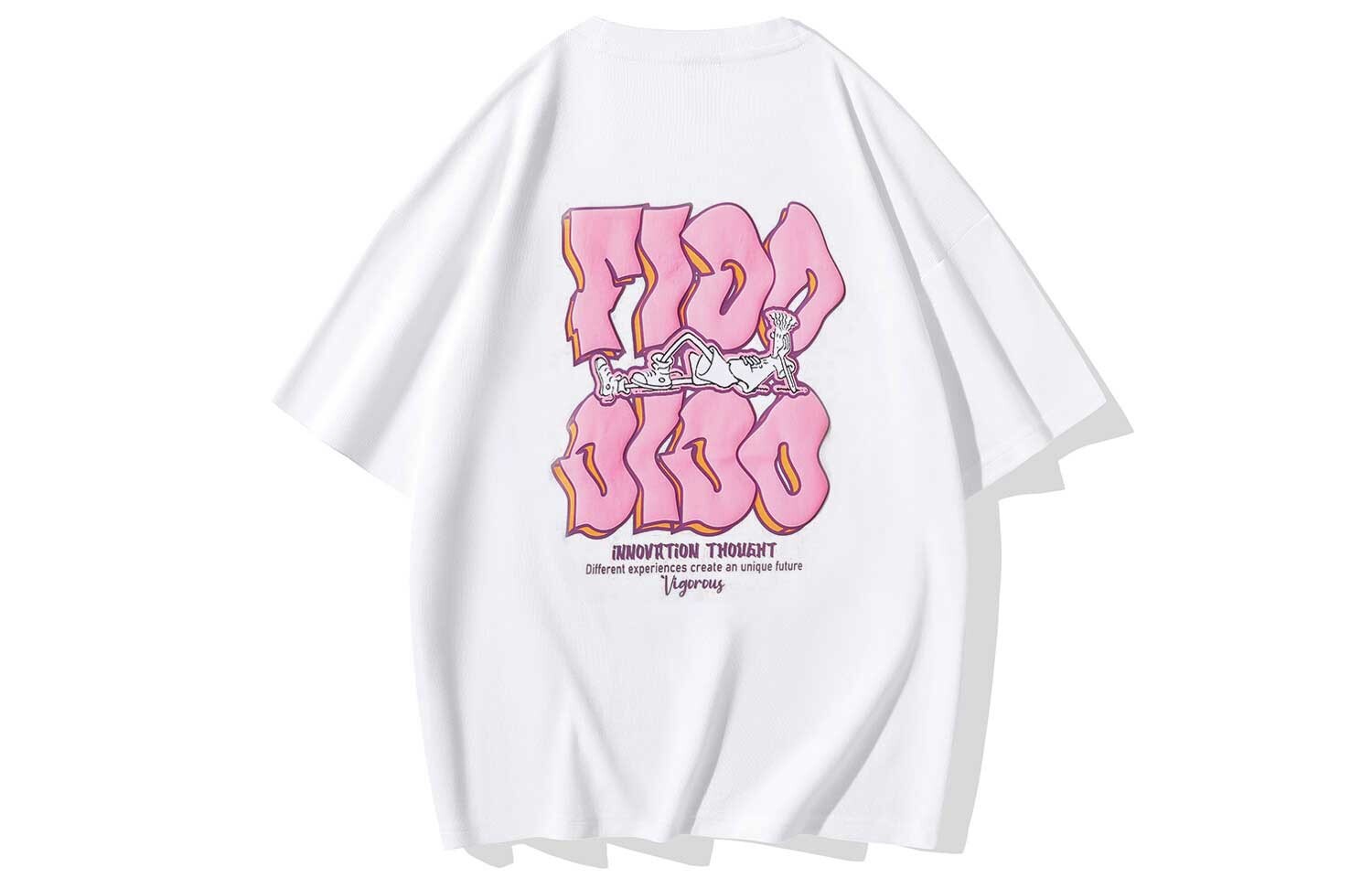 Футболка унисекс FIDO DIDO, Белый/Розовый 
Футболка унисекс FIDO DIDO, Белый/Розовый