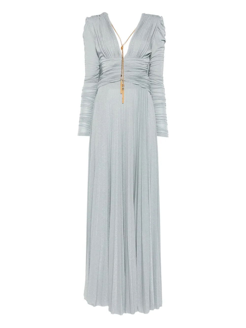 Платье с плиссированным V-образным вырезом Elisabetta Franchi, синий
Платье с плиссированным V-образным вырезом Elisabetta Franchi, синий