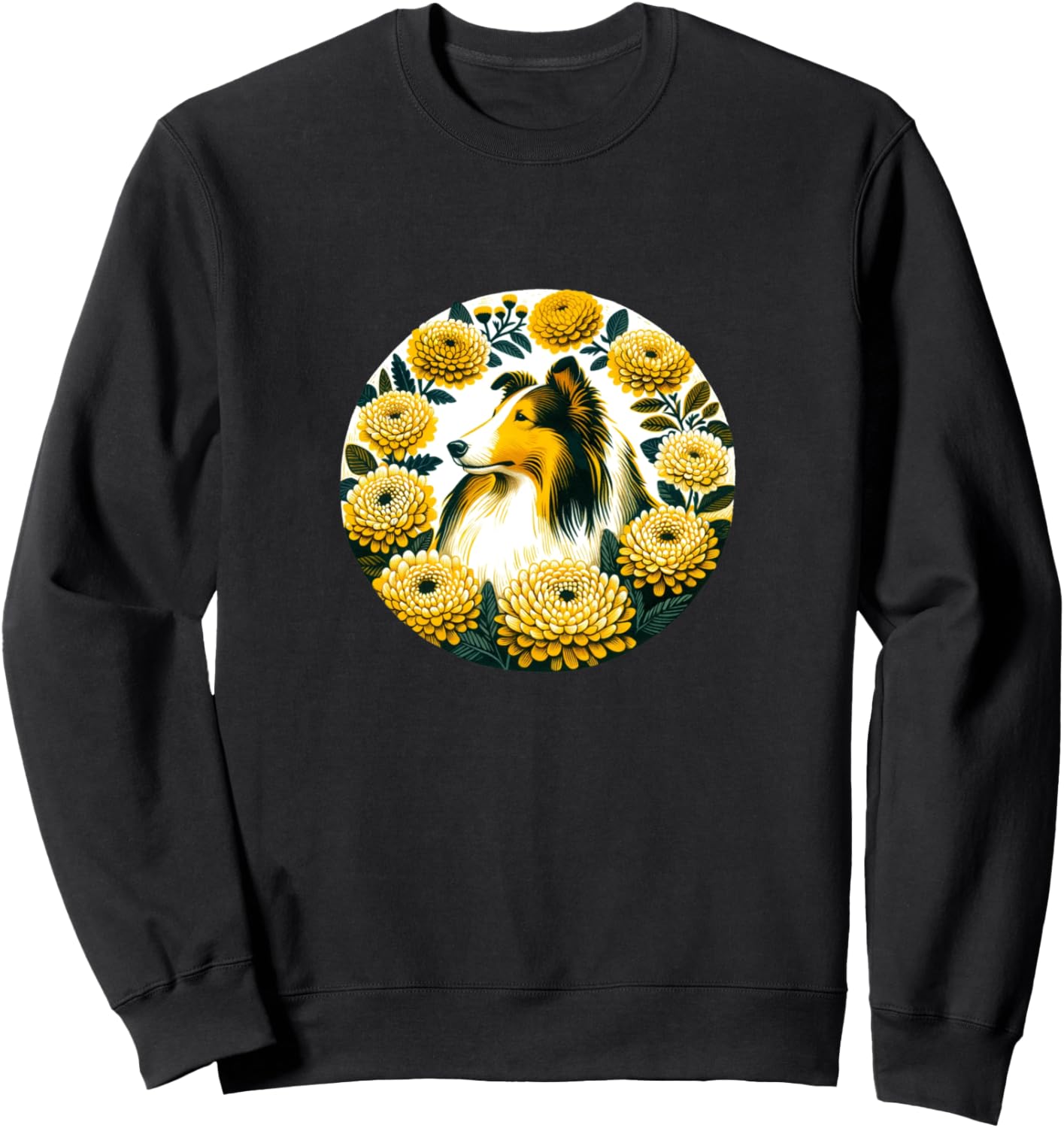 Толстовка с цветочным принтом и изображением собаки породы колли Collie Dog Illustration Bubb, черный
Толстовка с цветочным принтом и изображением собаки породы колли Collie Dog Illustration Bubb, черный