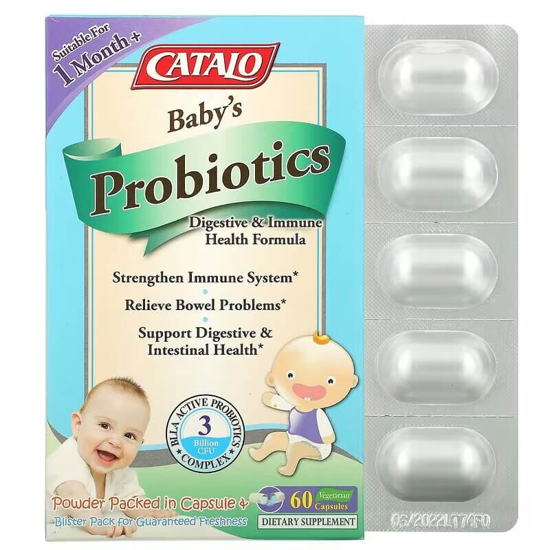 Детские пробиотики для здоровья пищеварения и иммунитета Catalo Naturals, 60 капсул
Детские пробиотики для здоровья пищеварения и иммунитета Catalo Naturals, 60 капсул
