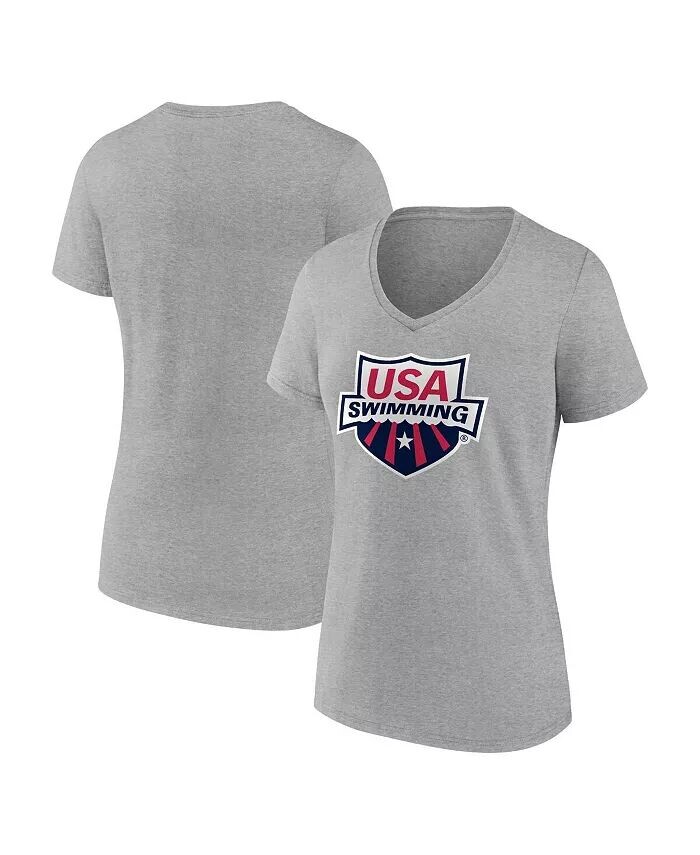 Женская футболка с v-образным вырезом и логотипом Heather Grey USA для плавания Primary Fanatics, серый
Женская футболка с v-образным вырезом и логотипом Heather Grey USA для плавания Primary Fanatics, серый