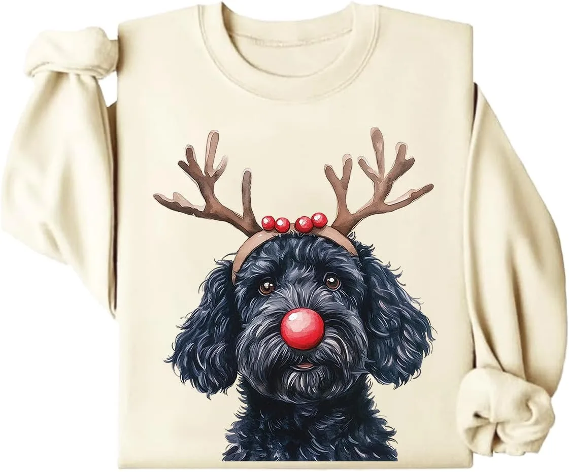 Рождественский свитшот с черным голдендудлом BTGRL
Рождественский свитшот с черным голдендудлом BTGRL