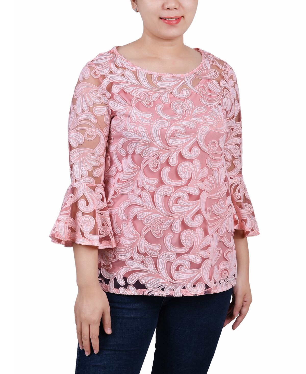 Топ petite burnout с расклешенными рукавами NY Collection, мульти
Топ petite burnout с расклешенными рукавами NY Collection, мульти