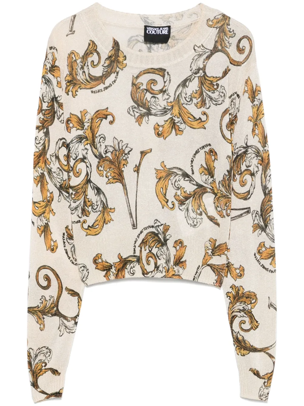 Свитер с люрексом Versace Jeans Couture, бежевый
Свитер с люрексом Versace Jeans Couture, бежевый