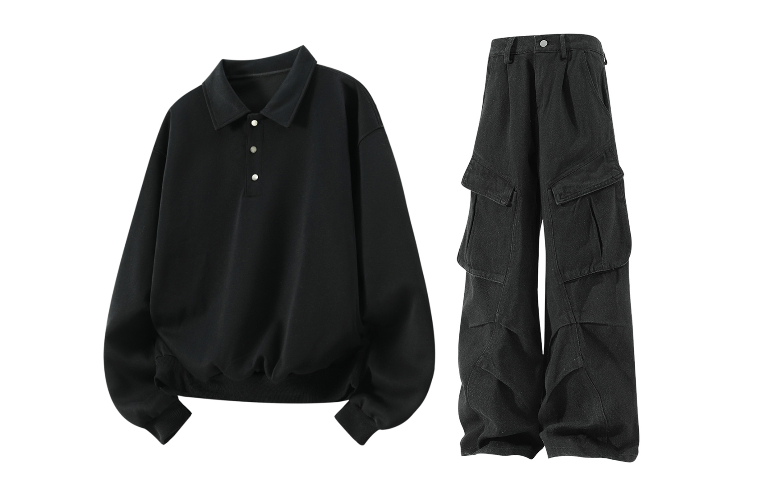 Свитшот-сет Unisex Polo Collar Moderate X1617, черный sweatshirt+черный jeans
Свитшот-сет Unisex Polo Collar Moderate X1617, черный sweatshirt+черный jeans