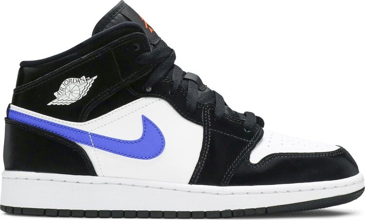 Кроссовки Air Jordan 1 Mid GS Black Racer Blue, черный 
Кроссовки Air Jordan 1 Mid GS Black Racer Blue, черный