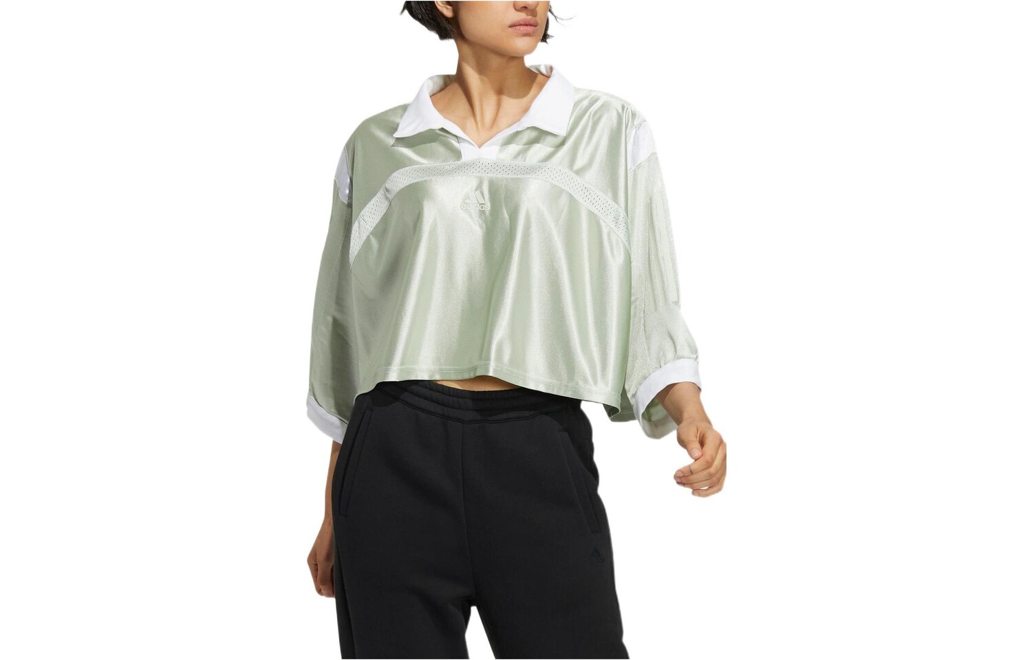 Укороченный топ женский зеленый Adidas
Укороченный топ женский зеленый Adidas