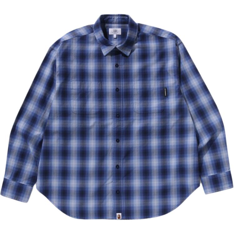 Bape Ombre Check College расслабленного кроя рубашка A BATHING APE, синий
Bape Ombre Check College расслабленного кроя рубашка A BATHING APE, синий