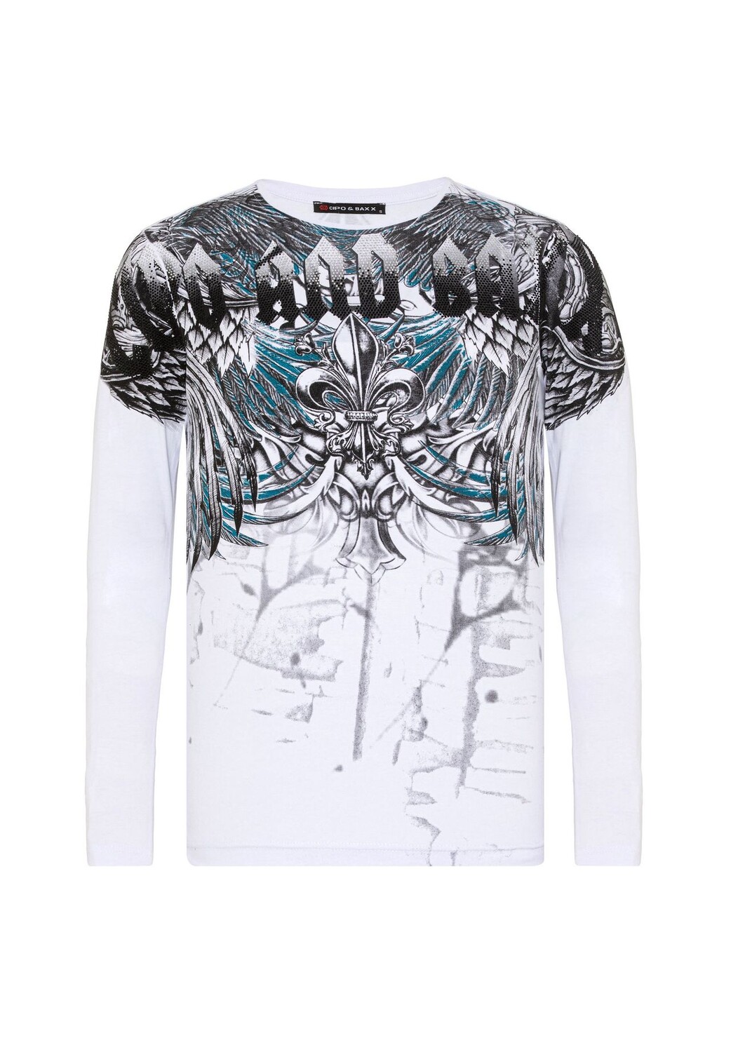 Рубашка с длинными рукавами и крупным принтом CIPO & BAXX, белый
Рубашка с длинными рукавами и крупным принтом CIPO & BAXX, белый