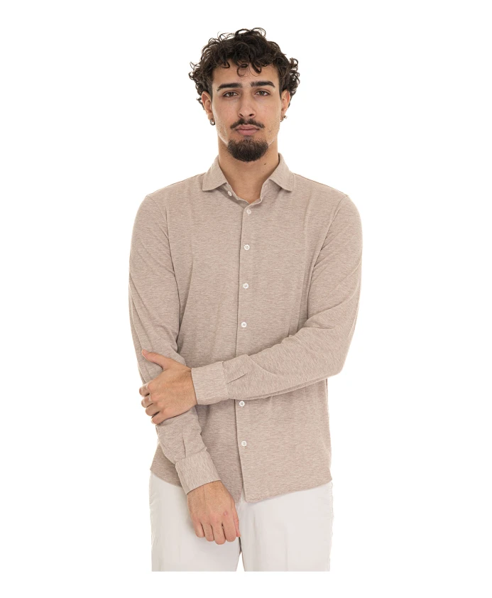 Рубашка с длинными рукавами и французским вырезом. Gran Sasso, бежевый
Рубашка с длинными рукавами и французским вырезом. Gran Sasso, бежевый