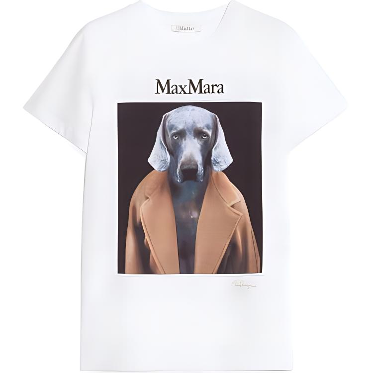 Футболка из хлопка с принтом Dog MaxMara, белый
Футболка из хлопка с принтом Dog MaxMara, белый