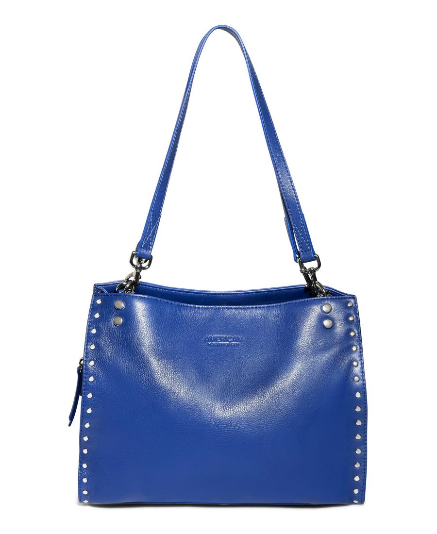 Сумка-портфель LENOX с заклепками и тройным входом American Leather Co, Socialite Navy Smooth
Сумка-портфель LENOX с заклепками и тройным входом American Leather Co, Socialite Navy Smooth