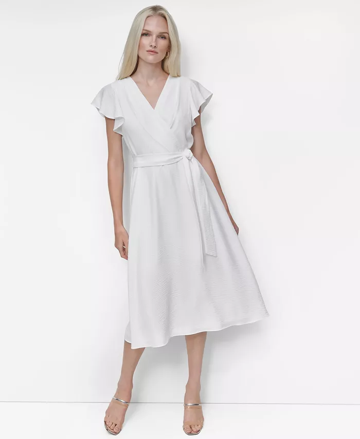 Женское миди-платье с расклешенными рукавами DKNY, слоновая кость/кремовый
Женское миди-платье с расклешенными рукавами DKNY, слоновая кость/кремовый