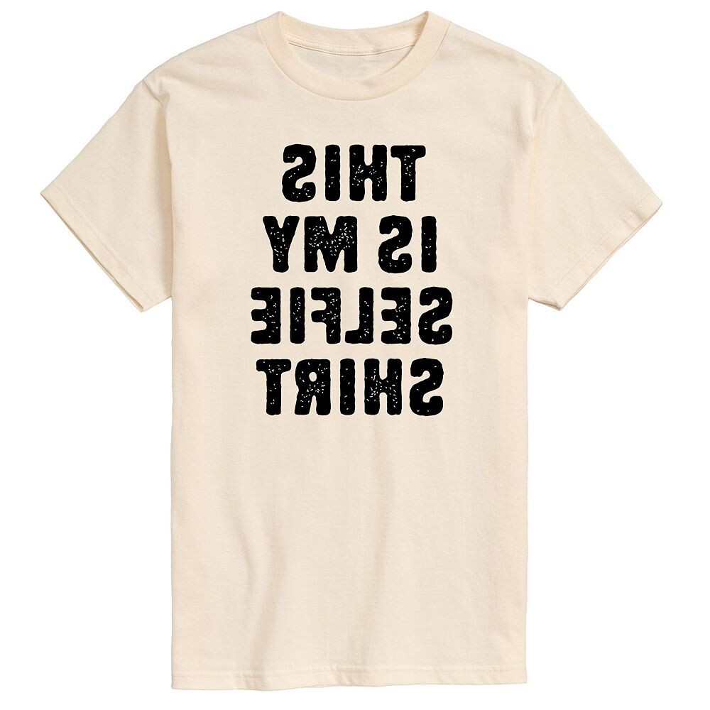 Мужская футболка с рисунком This Is My Selfie Shirt Licensed Character, бежевый 
Мужская футболка с рисунком This Is My Selfie Shirt Licensed Character, бежевый