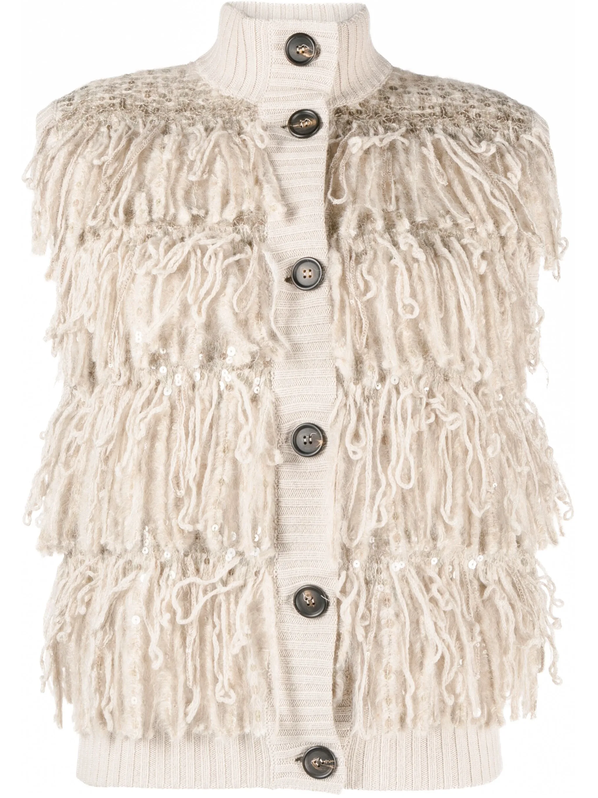 Кардиган с бахромой Brunello Cucinelli, бежевый
Кардиган с бахромой Brunello Cucinelli, бежевый