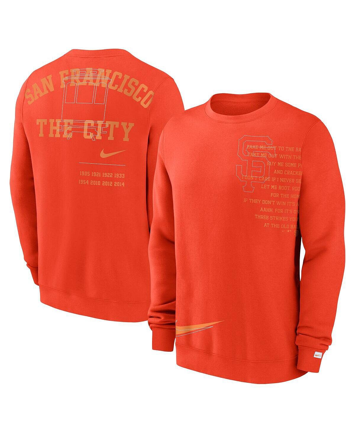 Мужской оранжевый флисовый пуловер San Francisco Giants Statement свитшот с мячом Nike
Мужской оранжевый флисовый пуловер San Francisco Giants Statement свитшот с мячом Nike