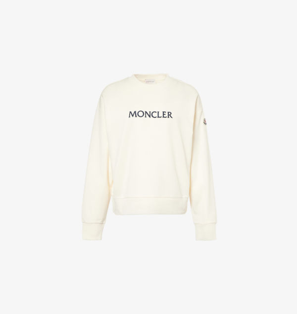 Толстовка из хлопкового трикотажа с круглой горловиной и фирменной вышивкой Moncler, белый
Толстовка из хлопкового трикотажа с круглой горловиной и фирменной вышивкой Moncler, белый