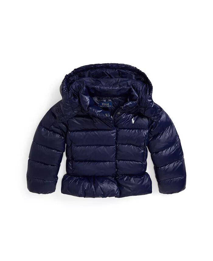 Пуховик с баской и капюшоном для малышей и маленьких девочек Polo Ralph Lauren, синий
Пуховик с баской и капюшоном для малышей и маленьких девочек Polo Ralph Lauren, синий