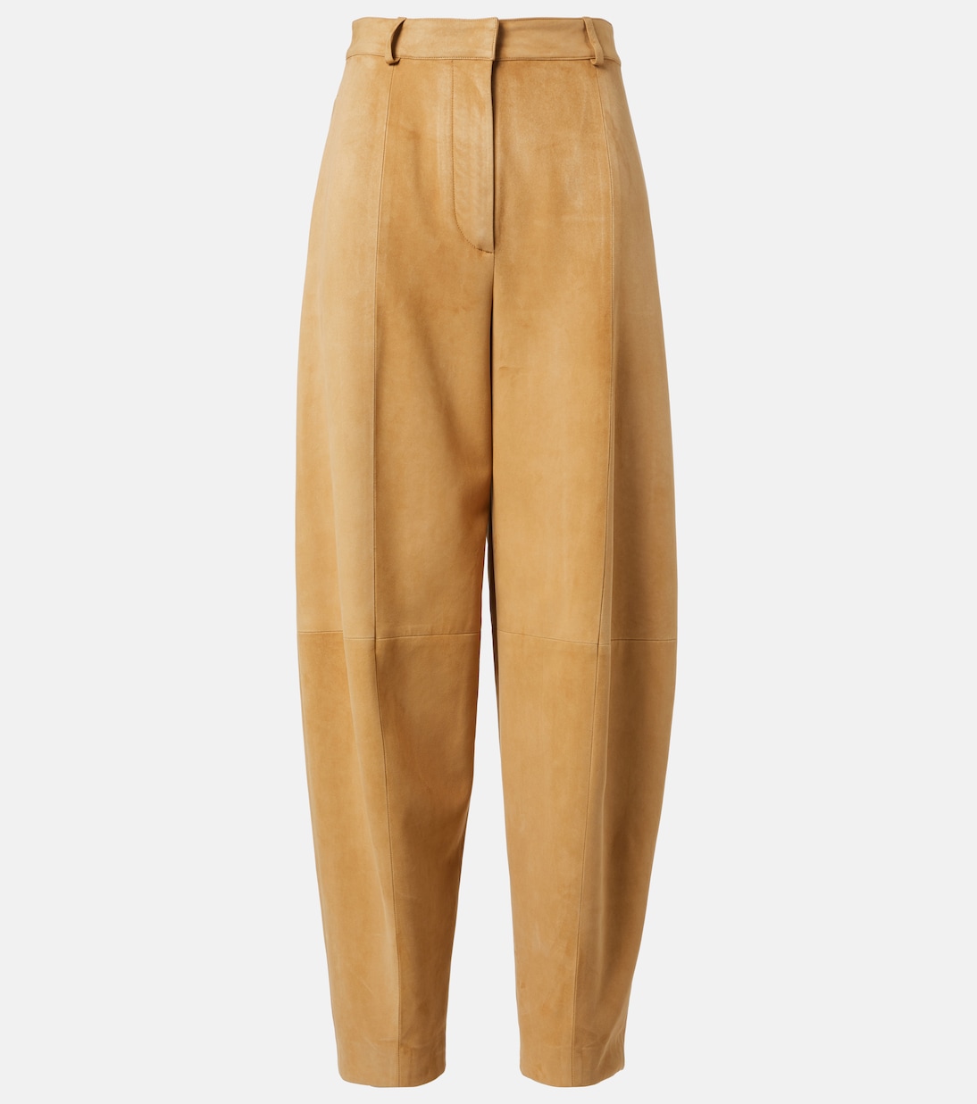 Зауженные брюки из замши с высокой талией Loro Piana, Caramel Toffee
Зауженные брюки из замши с высокой талией Loro Piana, Caramel Toffee