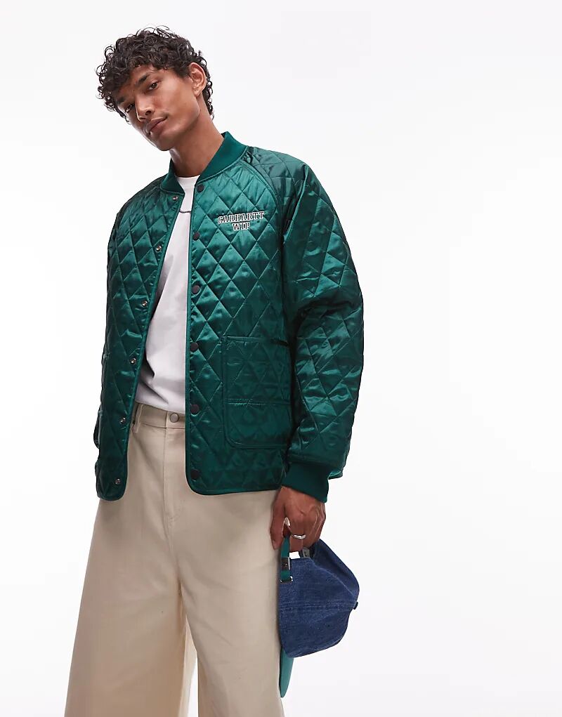 Стеганая куртка выпускника Carhartt WIP зеленого цвета с вышитым логотипом, Зеленый, Стеганая куртка выпускника Carhartt WIP зеленого цвета с вышитым логотипом
Стеганая куртка выпускника Carhartt WIP зеленого цвета с вышитым логотипом, Зеленый, Стеганая куртка выпускника Carhartt WIP зеленого цвета с вышитым логотипом