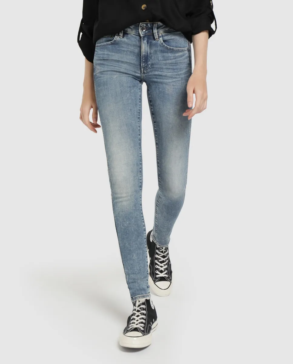 Женские узкие джинсы Midge Zip с эффектом потертости G-Star, голубой
Женские узкие джинсы Midge Zip с эффектом потертости G-Star, голубой