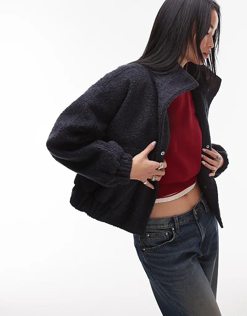 Официальное пальто-бомбер с воротником-стойкой в стиле букле темно-синего цвета Topshop, Синий, Официальное пальто-бомбер с воротником-стойкой в стиле букле темно-синего цвета Topshop
Официальное пальто-бомбер с воротником-стойкой в стиле букле темно-синего цвета Topshop, Синий, Официальное пальто-бомбер с воротником-стойкой в стиле букле темно-синего цвета Topshop