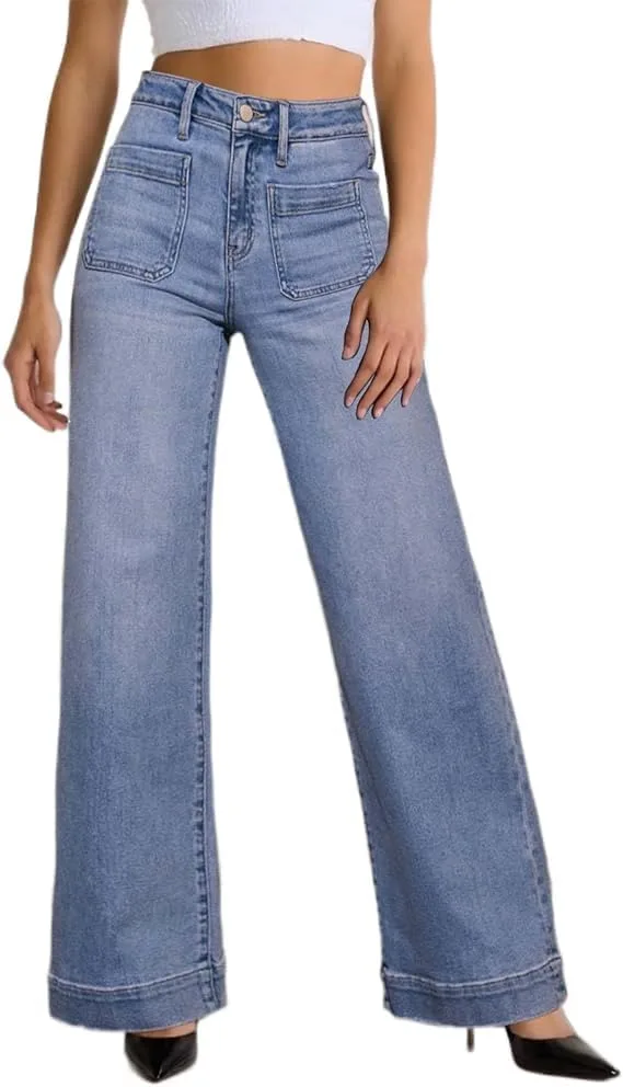 Женские джинсы wide leg с высокой посадкой, прямые и свободные
Женские джинсы wide leg с высокой посадкой, прямые и свободные