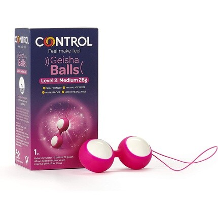 Control Geisha Balls Level II Китайские шарики для оживления полов с 2 съемными шариками, 28 г - Тренажер для тазового дна Медицинский силикон Водонепроницаемый Легко чистится
Control Geisha Balls Level II Китайские шарики для оживления полов с 2 съемными шариками, 28 г - Тренажер для тазового дна Медицинский силикон Водонепроницаемый Легко чистится