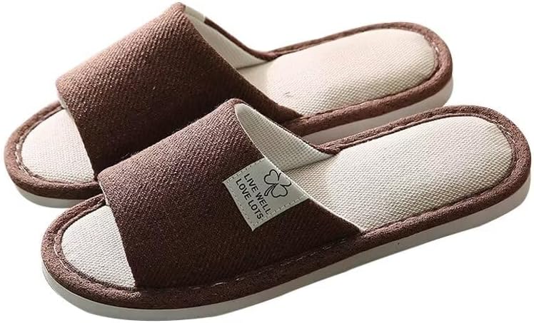 Женские и мужские дышащие тапочки для ванной Zonkacen из хлопка и льна для домашней носки, Coffee
Женские и мужские дышащие тапочки для ванной Zonkacen из хлопка и льна для домашней носки, Coffee