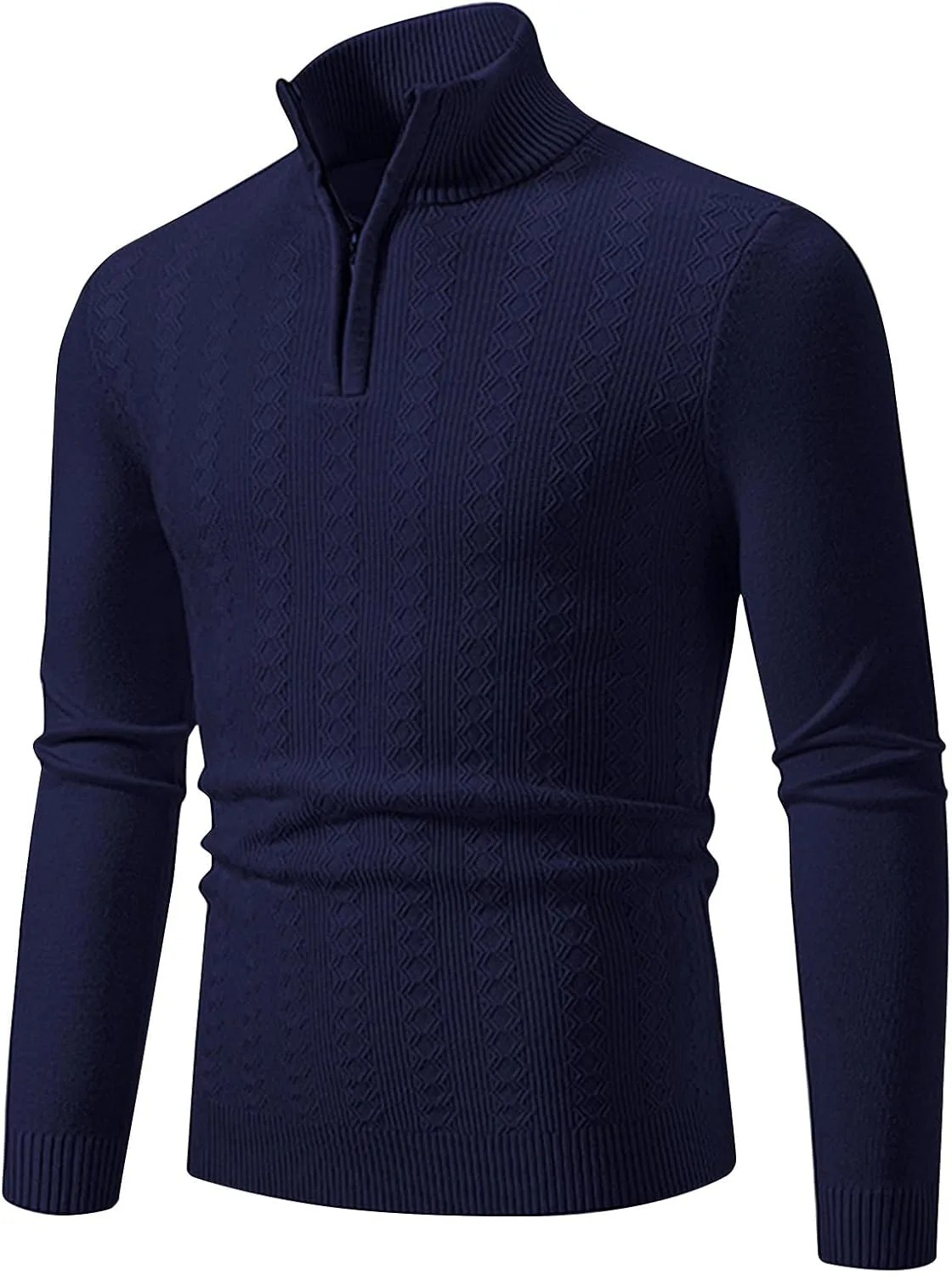 Мужской свитер с четвертью молнии Slim Fit с длинными рукавами и воротником стойкой
Мужской свитер с четвертью молнии Slim Fit с длинными рукавами и воротником стойкой