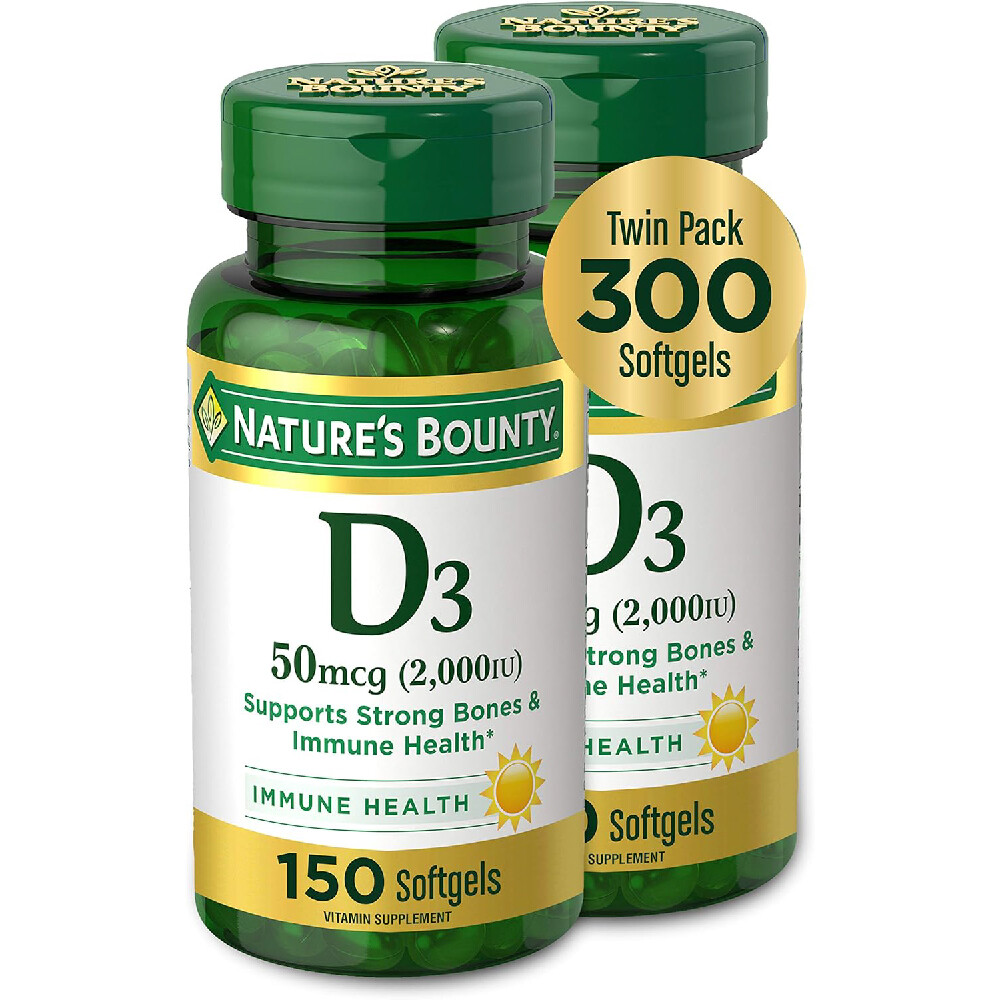 Витамин D3 Nature's Bounty 50 мкг (2000 МЕ), 2x150 капсул
Витамин D3 Nature's Bounty 50 мкг (2000 МЕ), 2x150 капсул