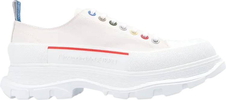 Кроссовки Alexander McQueen Tread Slick Lace Up White Multi-Color, белый 
Кроссовки Alexander McQueen Tread Slick Lace Up White Multi-Color, белый