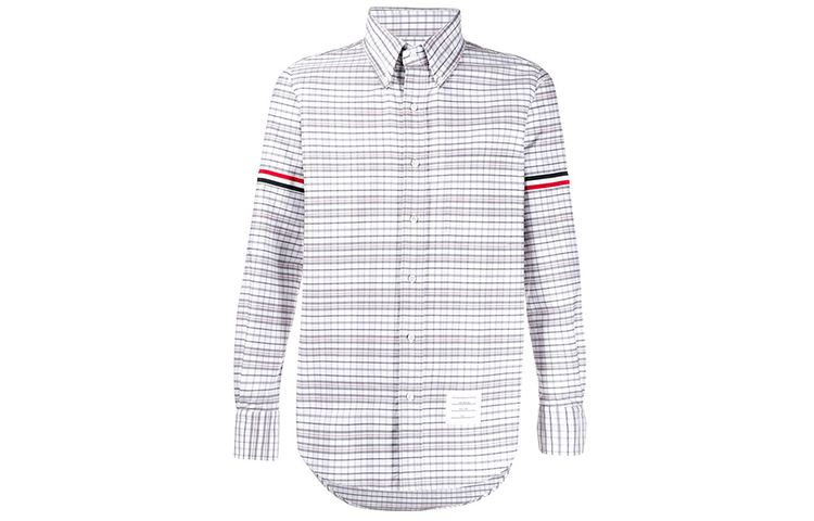 Thom Browne Мужская рубашка среднего размера, серая, с заостренным воротником, средней высоты
Thom Browne Мужская рубашка среднего размера, серая, с заостренным воротником, средней высоты