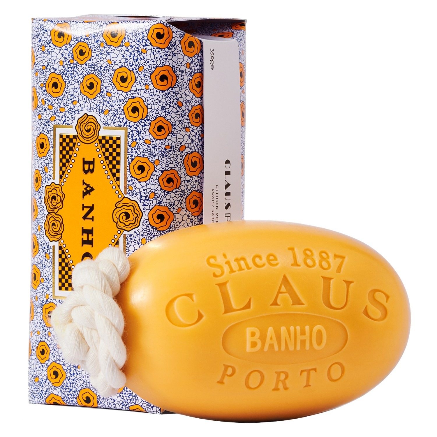 Мыло для рук banho soap on a rope Claus Porto, вес 350 гр.
Мыло для рук banho soap on a rope Claus Porto, вес 350 гр.
