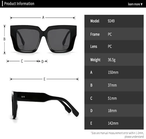 Ретро солнцезащитные очки для женщин и мужчин, модная оправа, солнцезащитные очки с градиентным покрытием UV400, цвет «Светлый чай», один размер MTZJH, One Color
Ретро солнцезащитные очки для женщин и мужчин, модная оправа, солнцезащитные очки с градиентным покрытием UV400, цвет «Светлый чай», один размер MTZJH, One Color