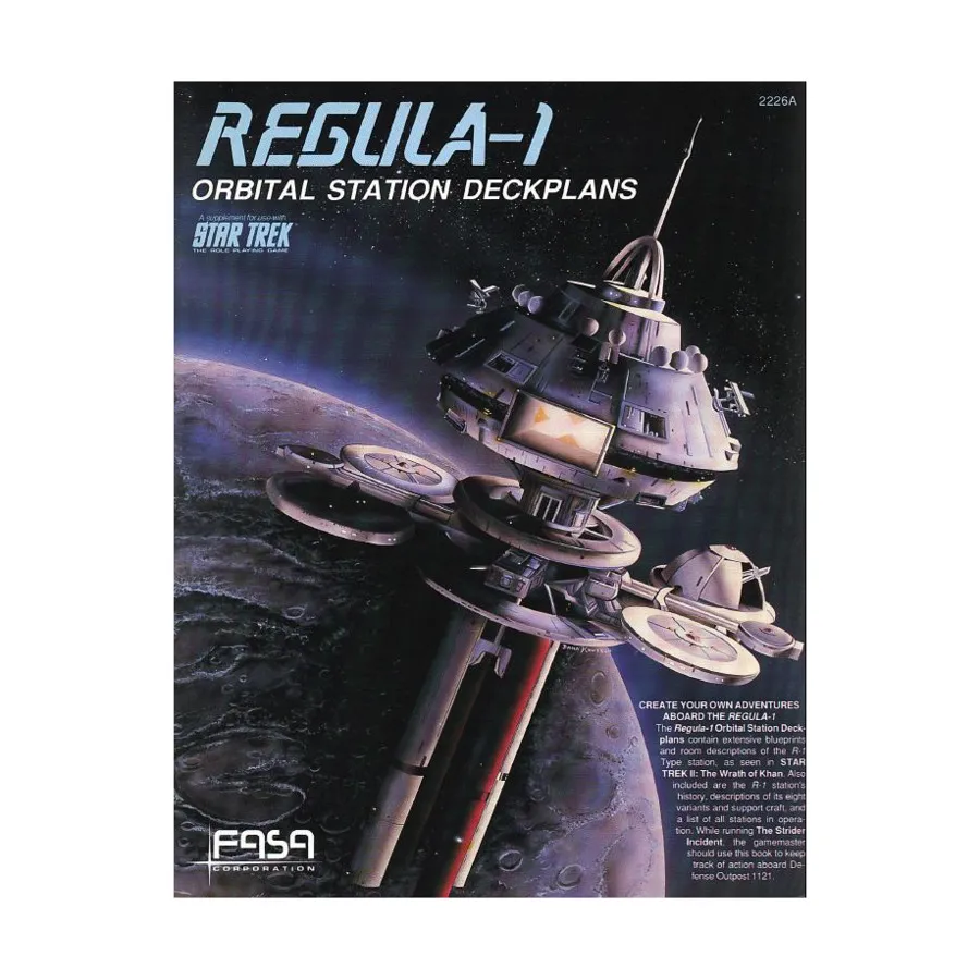 Regula-1 Orbital Station Deckplans, Star Trek - Sourcebooks & Deck Plans (FASA), мягкая обложка
Regula-1 Orbital Station Deckplans, Star Trek - Sourcebooks & Deck Plans (FASA), мягкая обложка