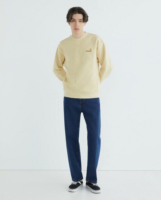 Мужские брюки 5 карманов Джинсы свободного кроя зауженного кроя Carhartt Wip, синий
Мужские брюки 5 карманов Джинсы свободного кроя зауженного кроя Carhartt Wip, синий