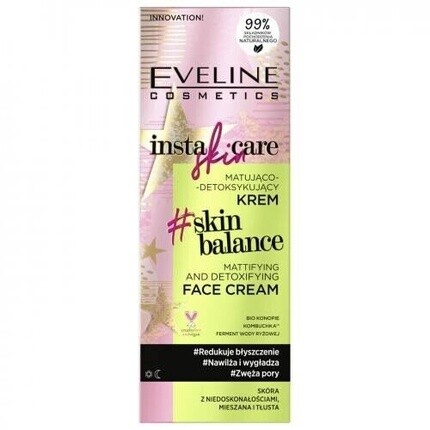 Eveline Cosmetics Insta Skin Care Матирующий детокс-крем, New 
Eveline Cosmetics Insta Skin Care Матирующий детокс-крем, New