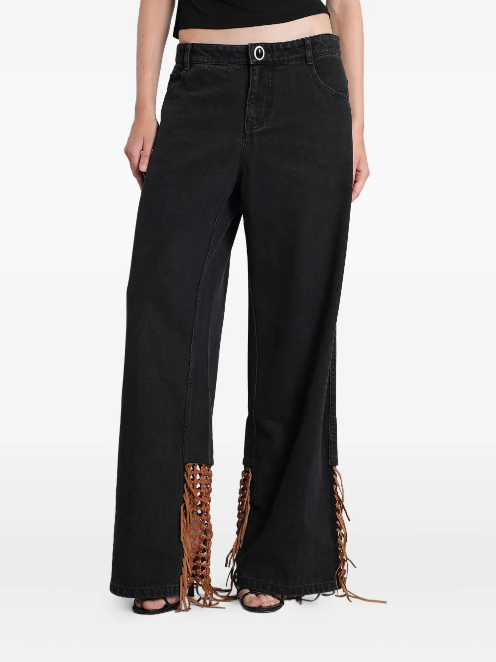 Джинсы из кожи Basket Christopher Esber, черный
Джинсы из кожи Basket Christopher Esber, черный