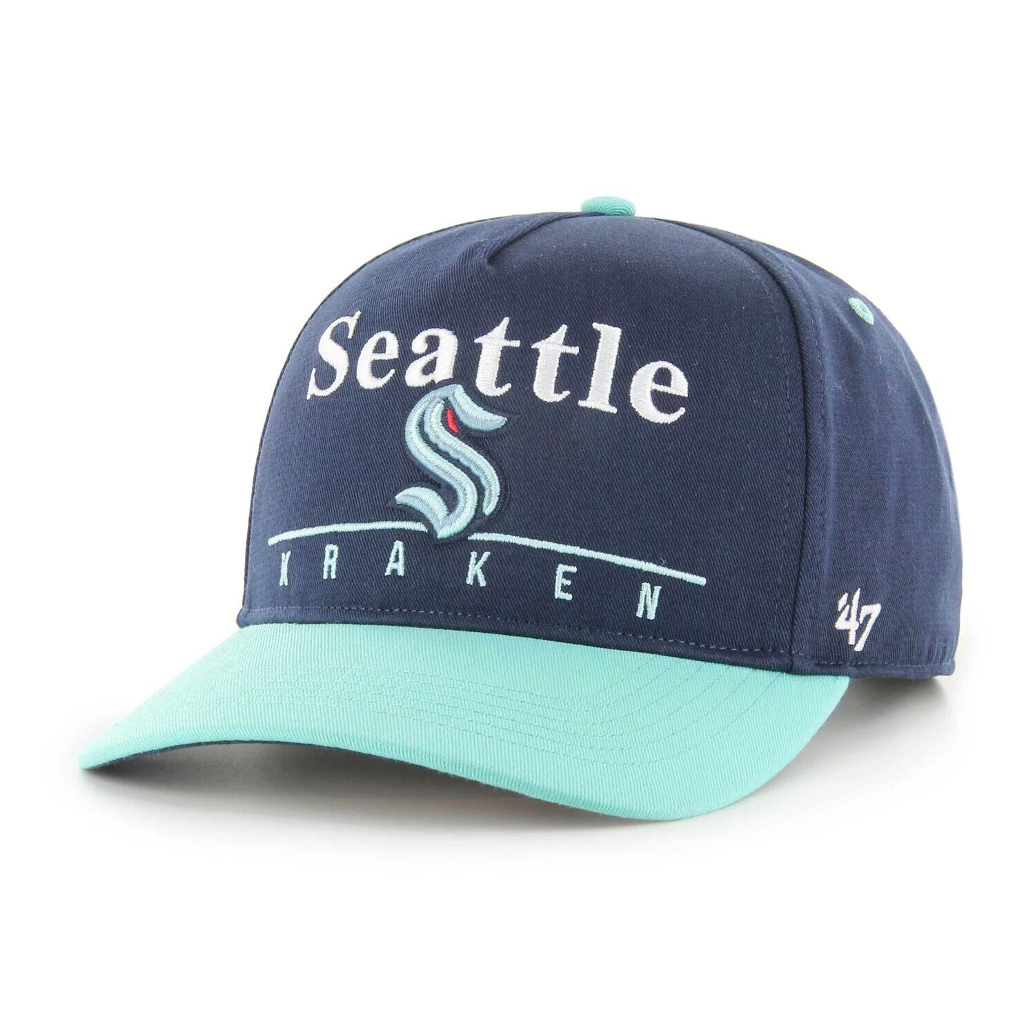Мужская регулируемая бейсболка Snapback '47 Deep Sea Blue/Light Blue Seattle Kraken Super Hitch
Мужская регулируемая бейсболка Snapback '47 Deep Sea Blue/Light Blue Seattle Kraken Super Hitch