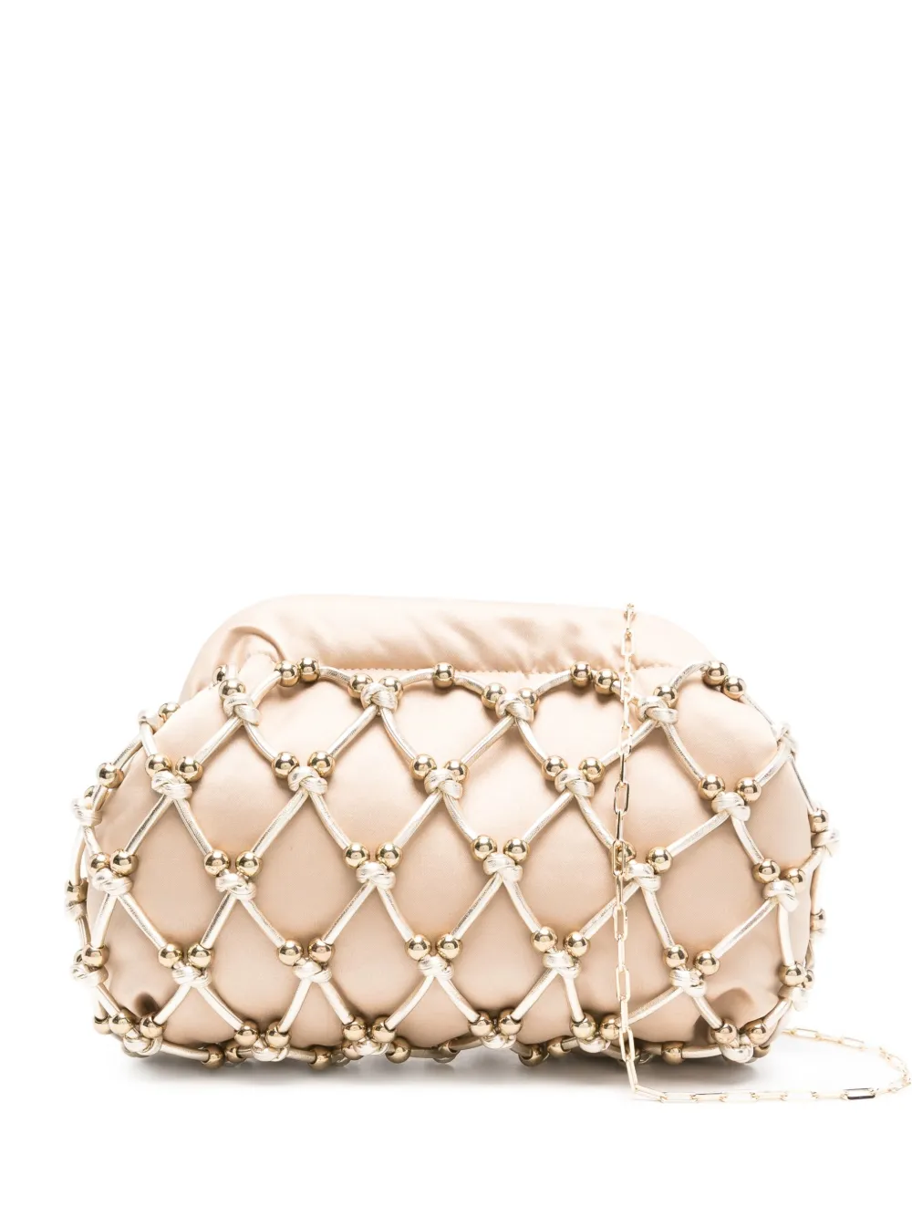 Атласный клатч с бусинами Rosantica, нейтральный
Атласный клатч с бусинами Rosantica, нейтральный