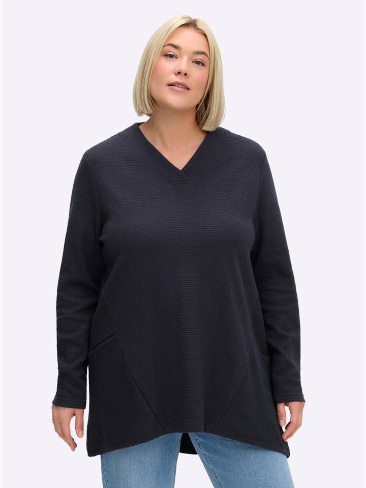 Толстовка в темно-синюю полоску sheego
Толстовка в темно-синюю полоску sheego