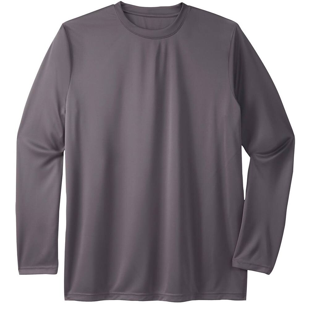 Мужская футболка Kingsize Big & Tall No Sweat с длинными рукавами и круглым вырезом KingSize, цвет Charcoal 
Мужская футболка Kingsize Big & Tall No Sweat с длинными рукавами и круглым вырезом KingSize, цвет Charcoal