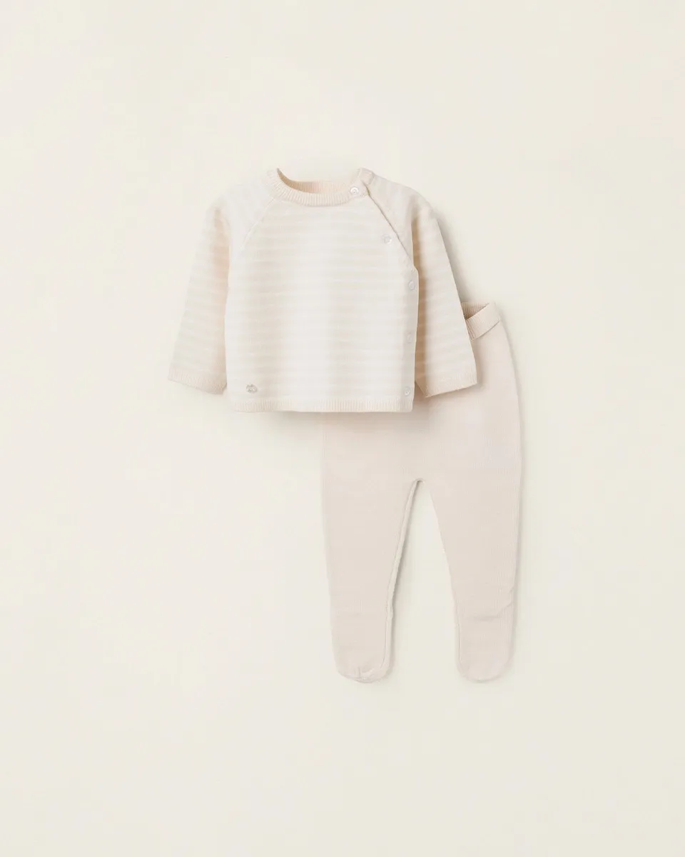 Детский комплект жакет и вязаные ползунки Zippy, бежевый/белый
Детский комплект жакет и вязаные ползунки Zippy, бежевый/белый