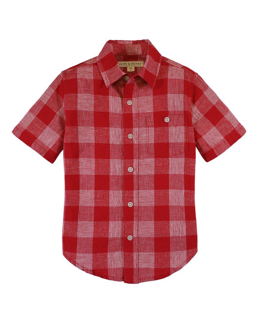 Hope & Henry Льняная рубашка на пуговицах, красный
Hope & Henry Льняная рубашка на пуговицах, красный