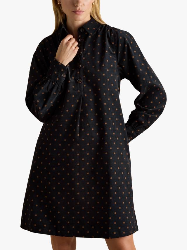 Хлопковая мини-платье-рубашка с длинными рукавами из вельвета Joules
Хлопковая мини-платье-рубашка с длинными рукавами из вельвета Joules