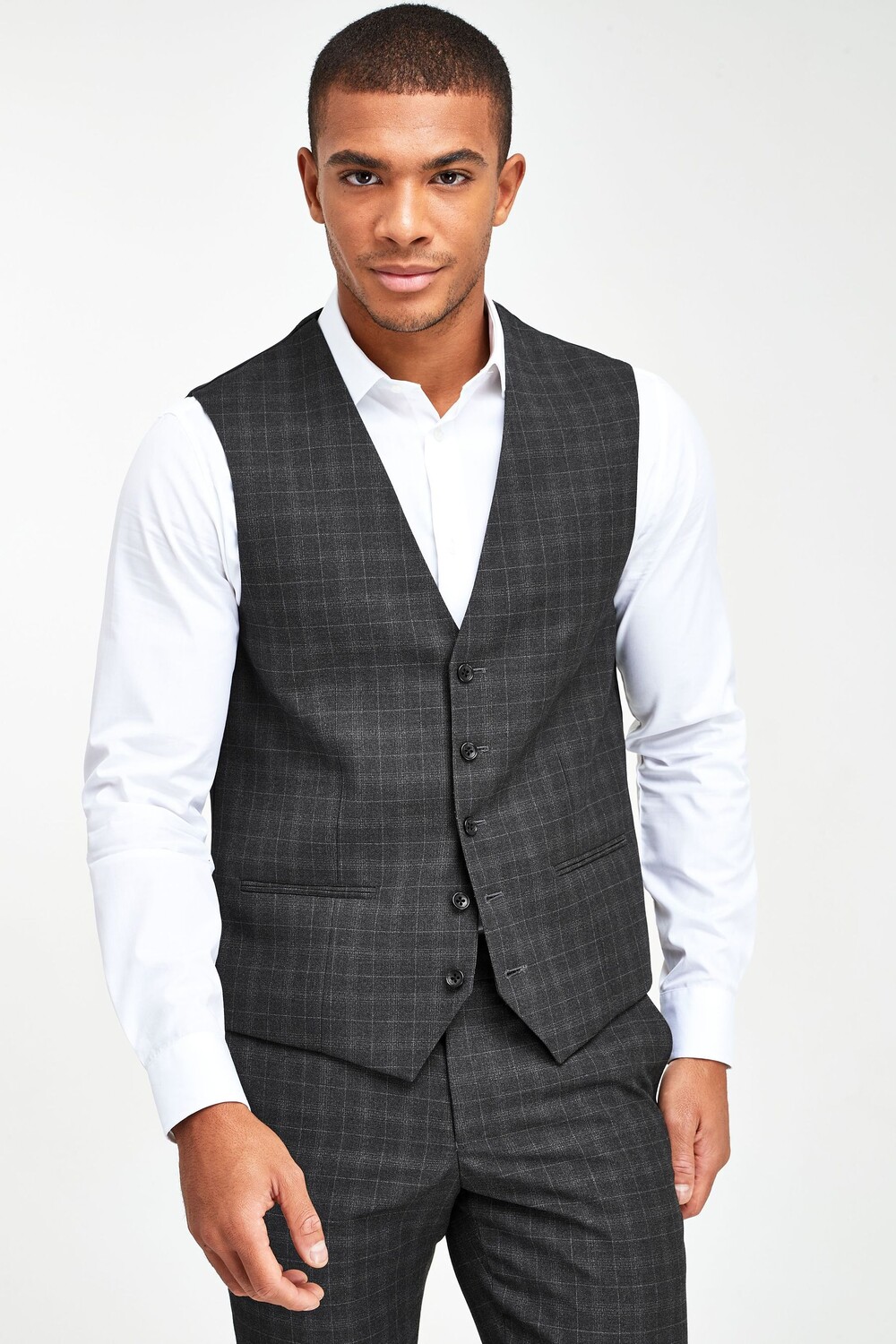 Клетчатый костюм с жилетом Next, серый
Клетчатый костюм с жилетом Next, серый