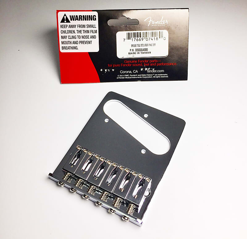 Подлинный гитарный бридж Fender Standard 6-Saddle MIM Tele / Telecaster — ХРОМ 005-3354-000
Подлинный гитарный бридж Fender Standard 6-Saddle MIM Tele / Telecaster — ХРОМ 005-3354-000