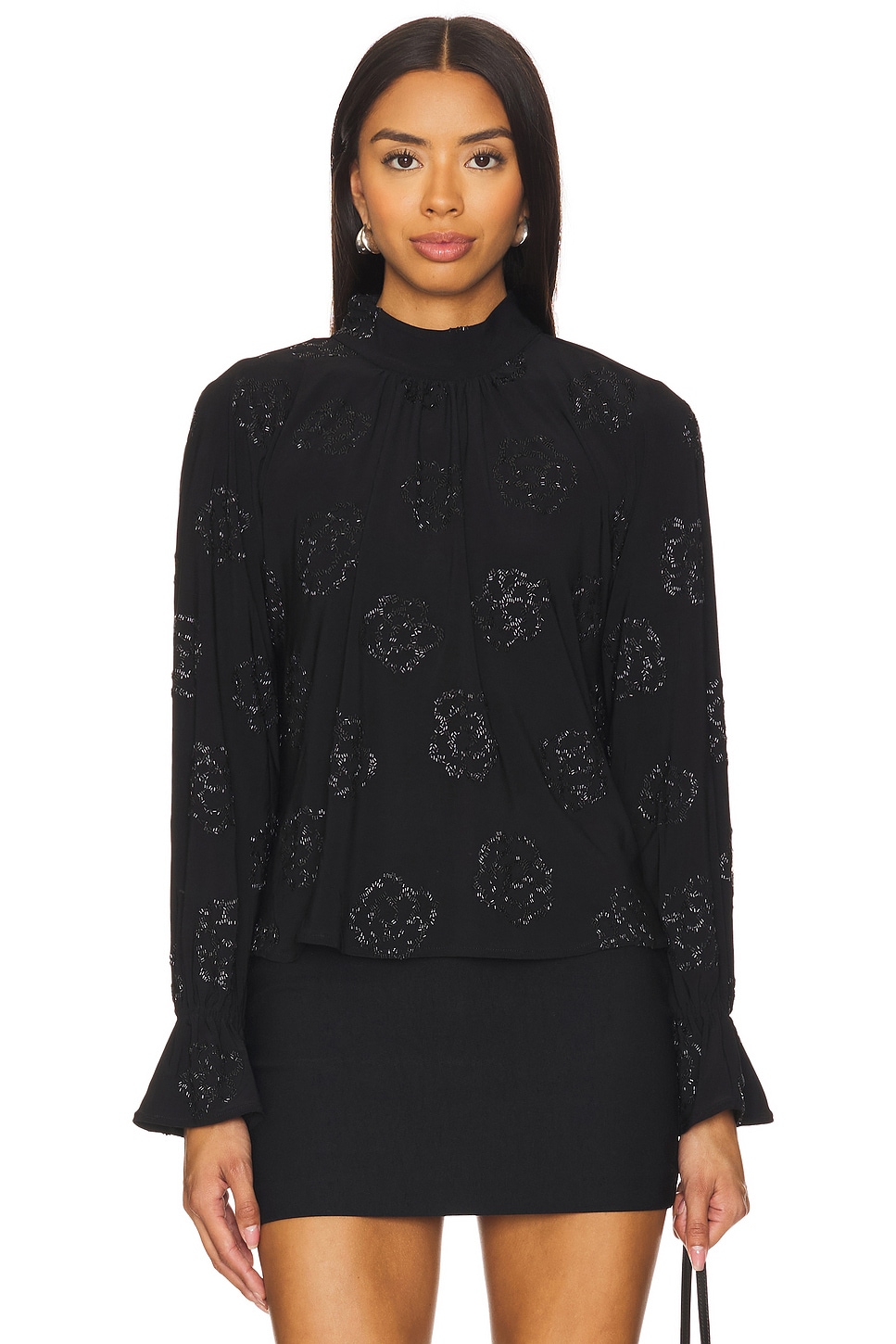 Блузка с открытой спиной 1. State, черный 
Блузка с открытой спиной 1. State, черный