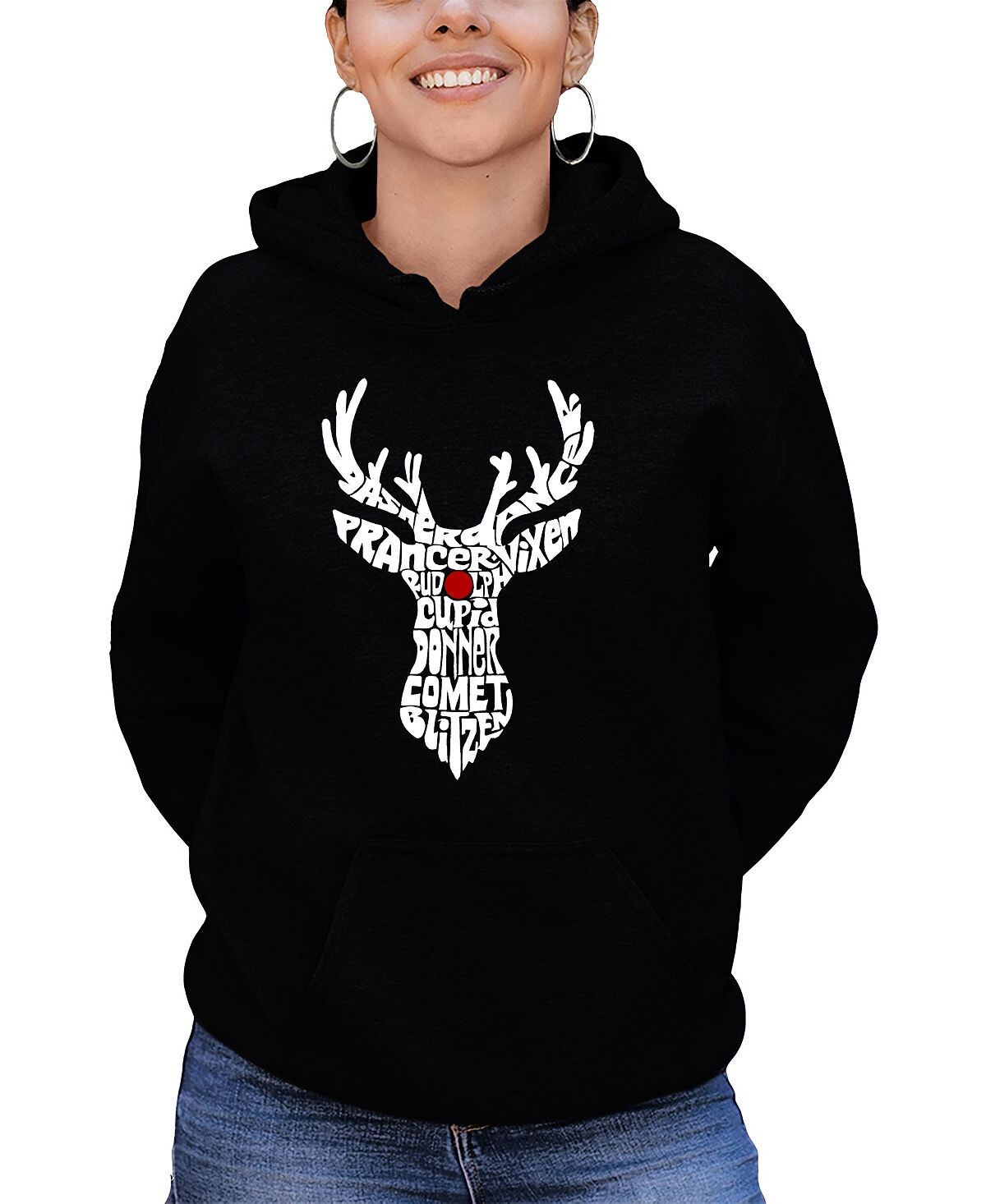 Женская толстовка с капюшоном и надписью santa's reindeer word art LA Pop Art, черный
Женская толстовка с капюшоном и надписью santa's reindeer word art LA Pop Art, черный